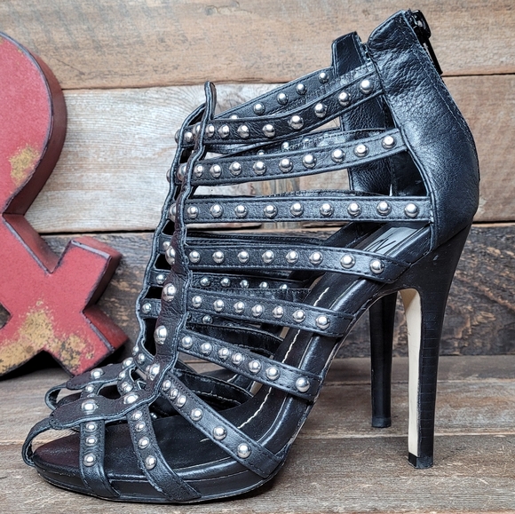 Dolce Vita Shoes - Sexy Dolce Vita Studded Leather Bird Cage Heels